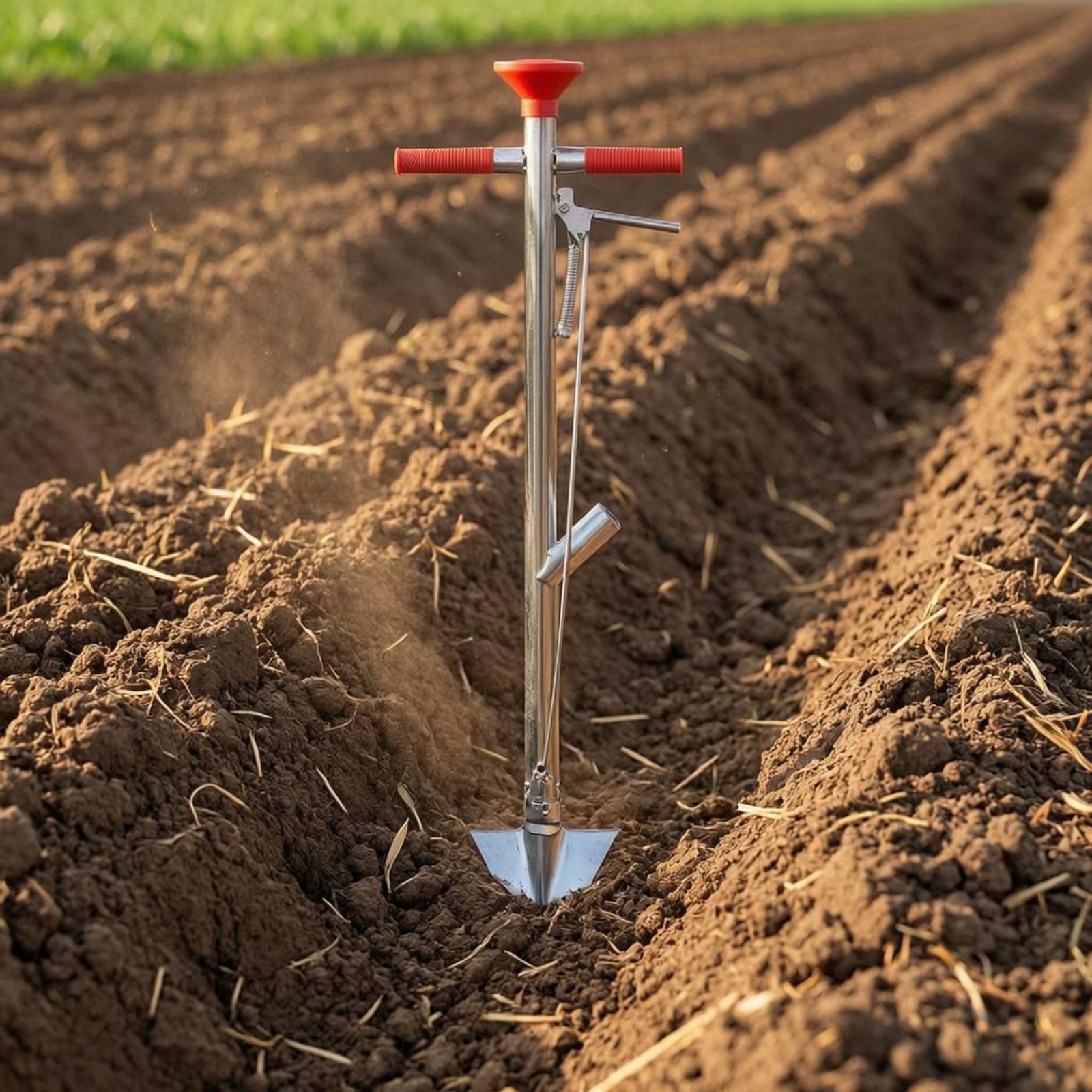 Gardening Tools Heavy Duty - Point Seeding Shovel T-Handle Fertilizing Shovel