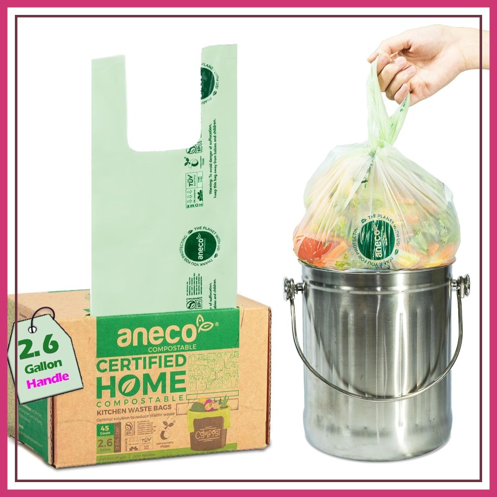 Compost Bin - 2.6 Gallon Compostable Food Waste Bags