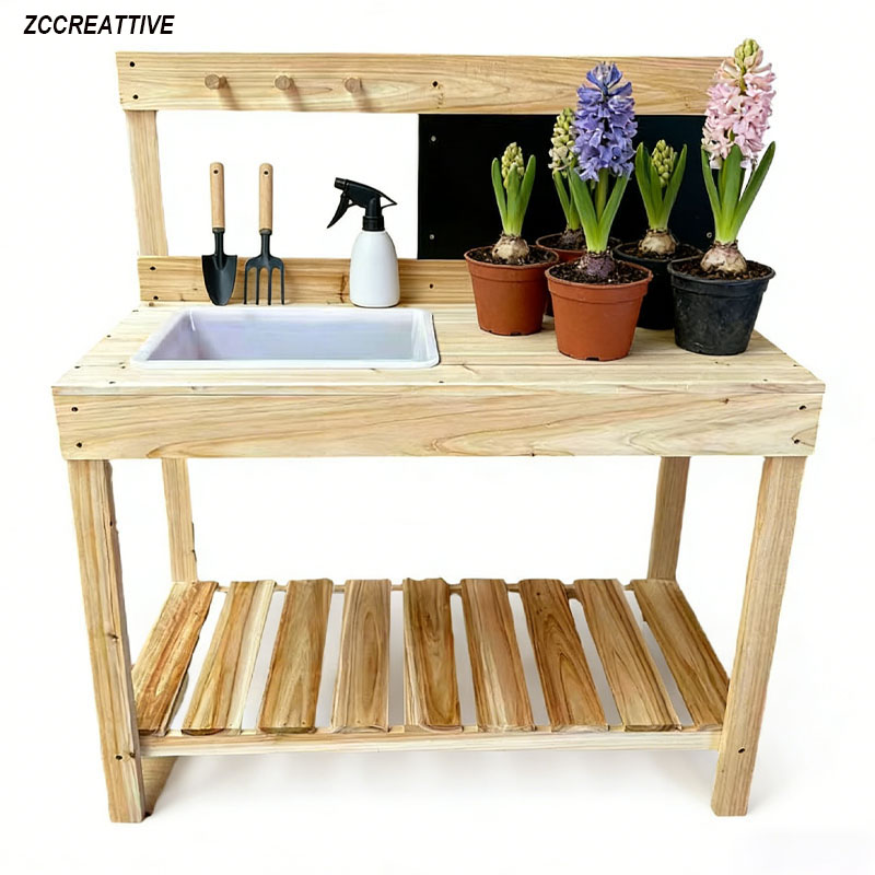 Gardening Tools 5 Year Old - ZCCREATTIVE Children Wooden Potting Benches Outdoor