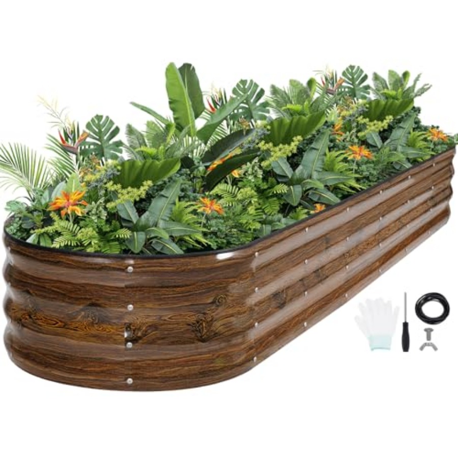 Gardening Tools B&M - Raised Garden Beds - 8x2x1ft Galvanized