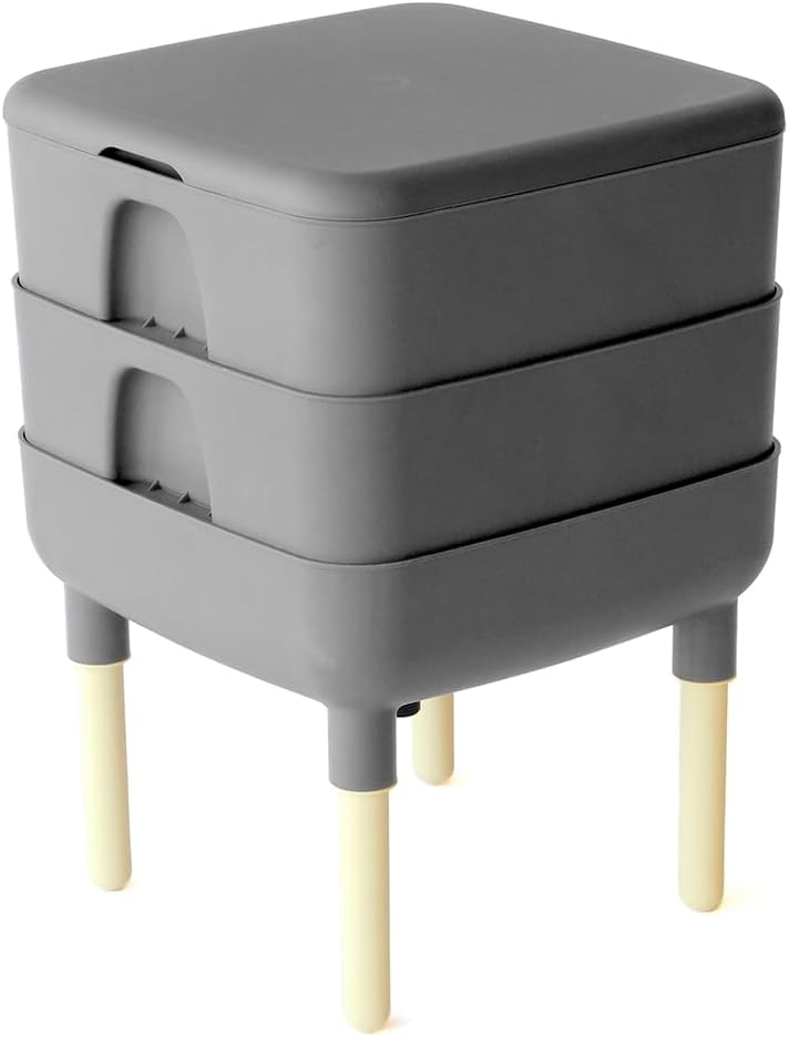 Compost Bin - 2-Tray Worm Composter Bin for Indoor