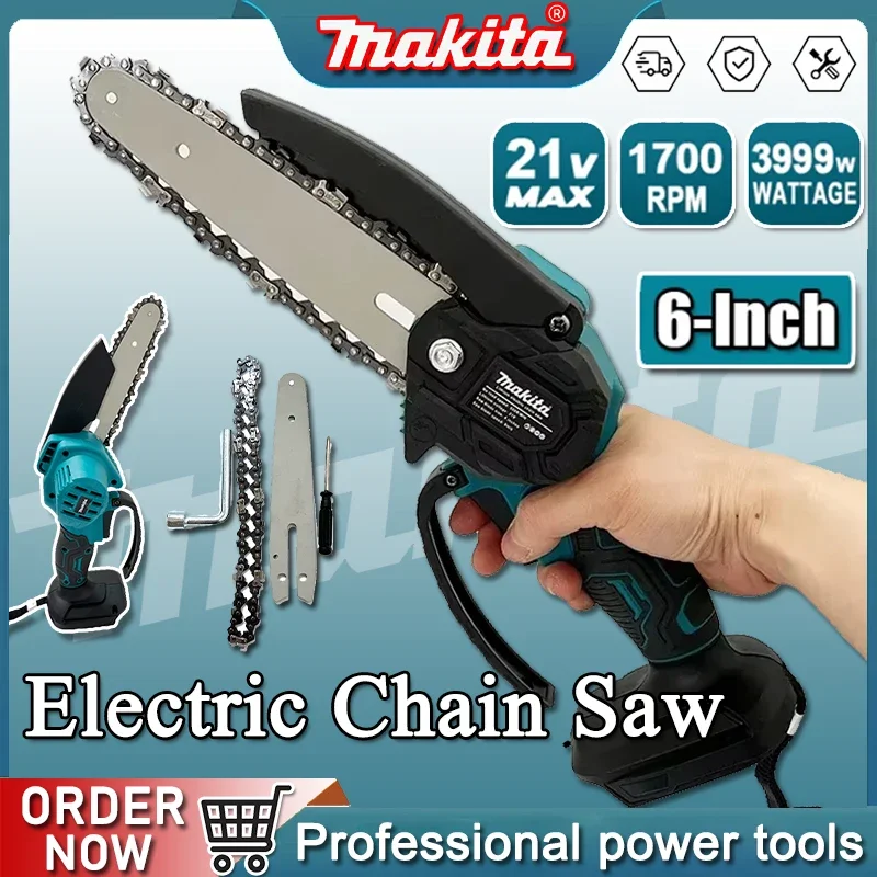 Gardening Tools Battery Powered - Makita 6 Inch Chain Saw Electric