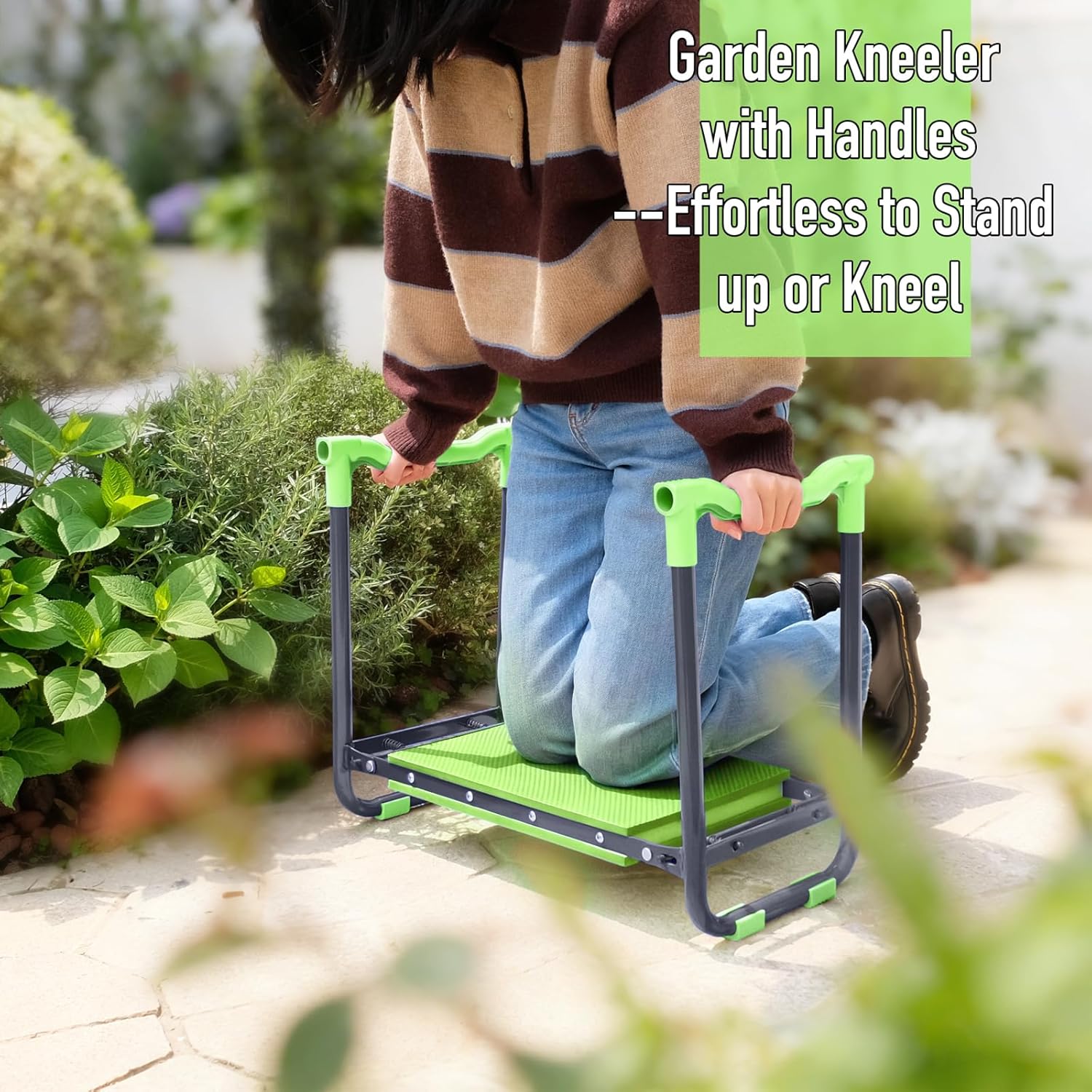 Folding Garden Kneeler and Sea - Gardening Tools Heavy Duty reseña y precio