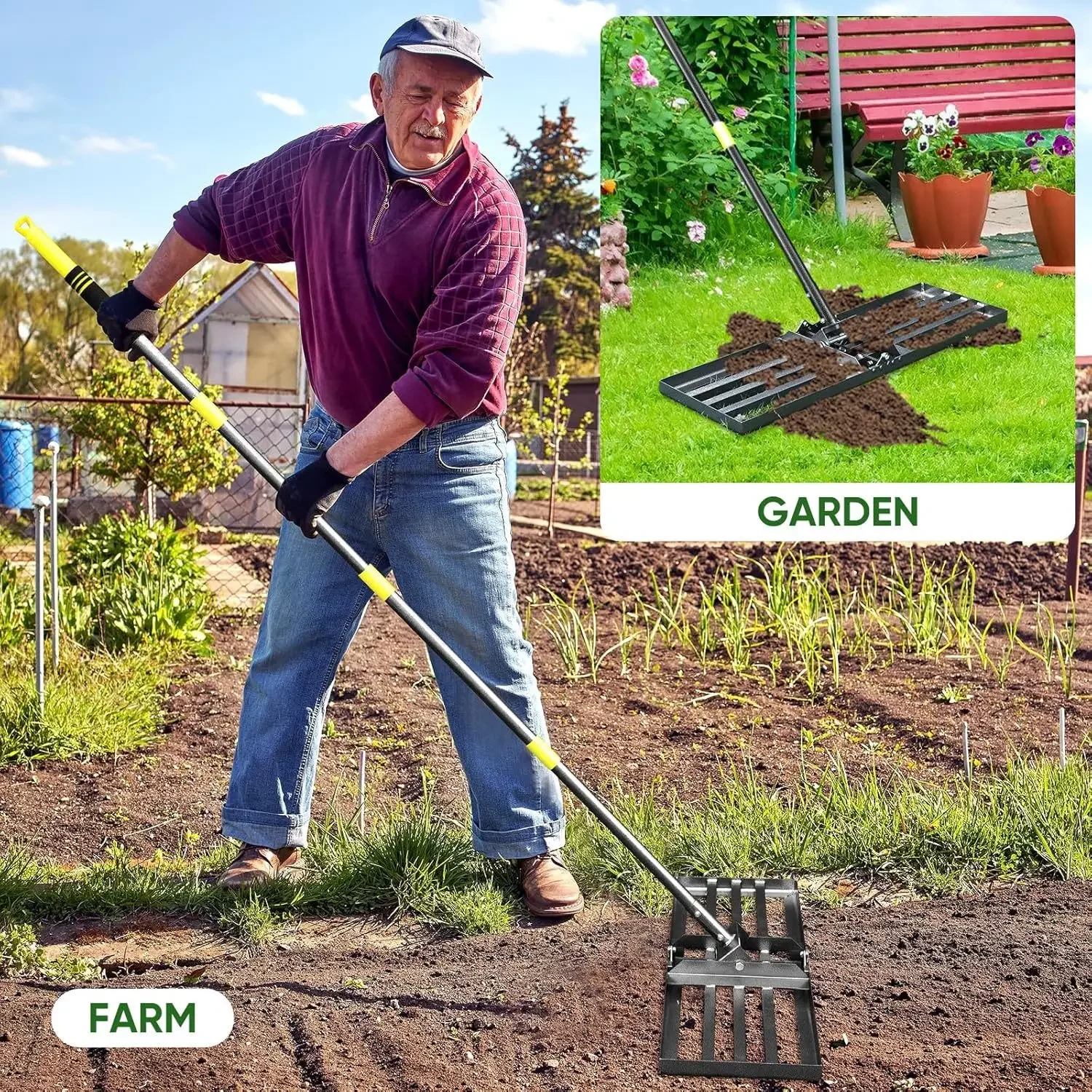 KEEHOME YEYEBEST Lawn Leveling - Gardening Tools Heavy Duty reseña y precio