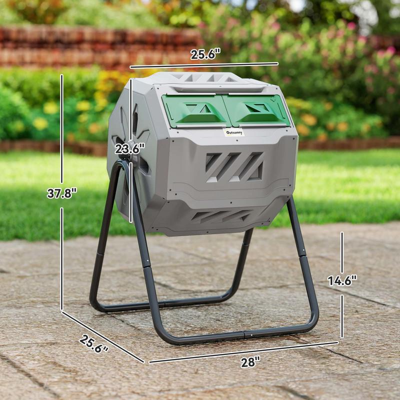Outsunny Tumbling Compost Bin  - Compost Bin reseña y precio
