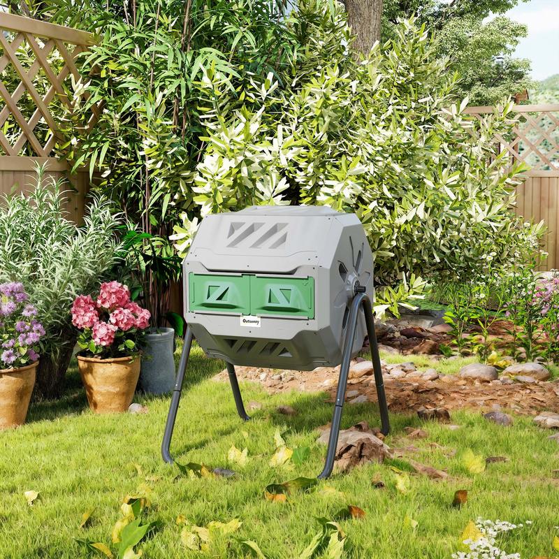 Outsunny Tumbling Compost Bin  - Compost Bin reseña y precio