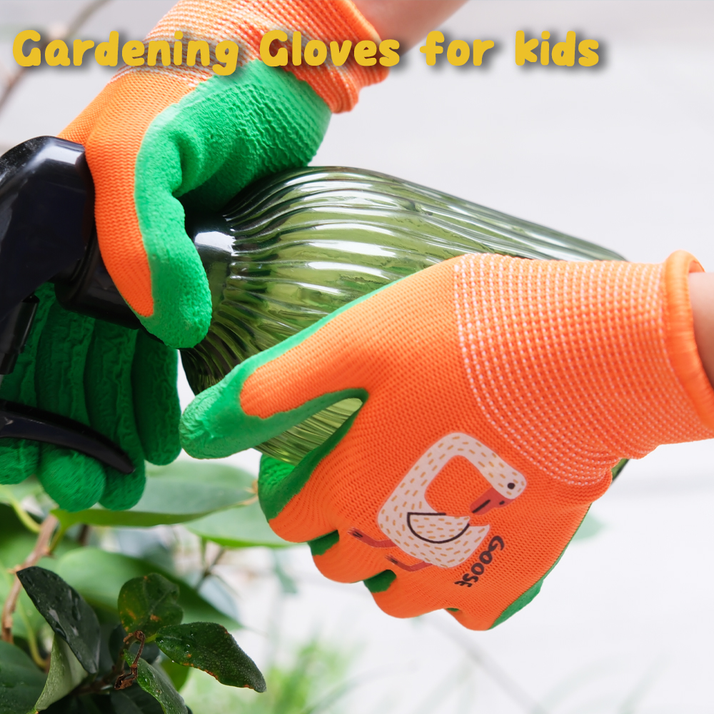 3 Pairs Kids Gardening Gloves  - Gardening Tools Kit For Kids reseña y precio