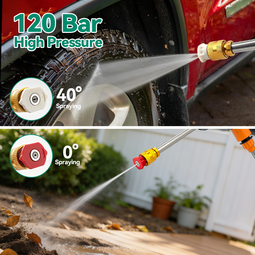 300W Car Washer Gun 120 Bar El - Gardening Tools Battery Powered reseña y precio