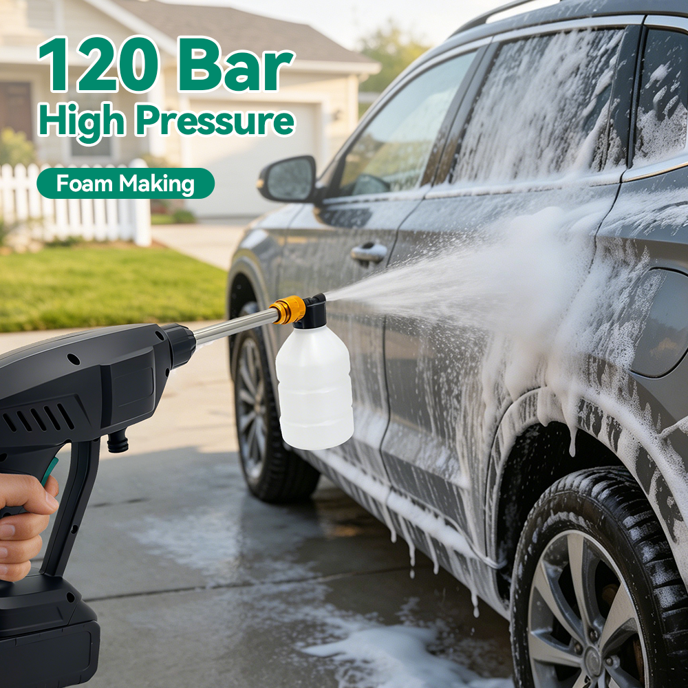 300W Car Washer Gun 120 Bar El - Gardening Tools Battery Powered reseña y precio