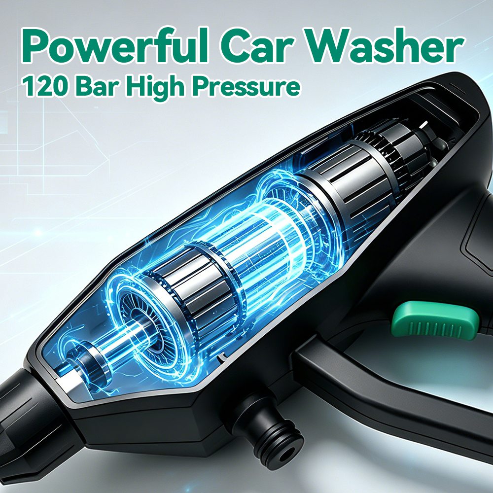 300W Car Washer Gun 120 Bar El - Gardening Tools Battery Powered reseña y precio