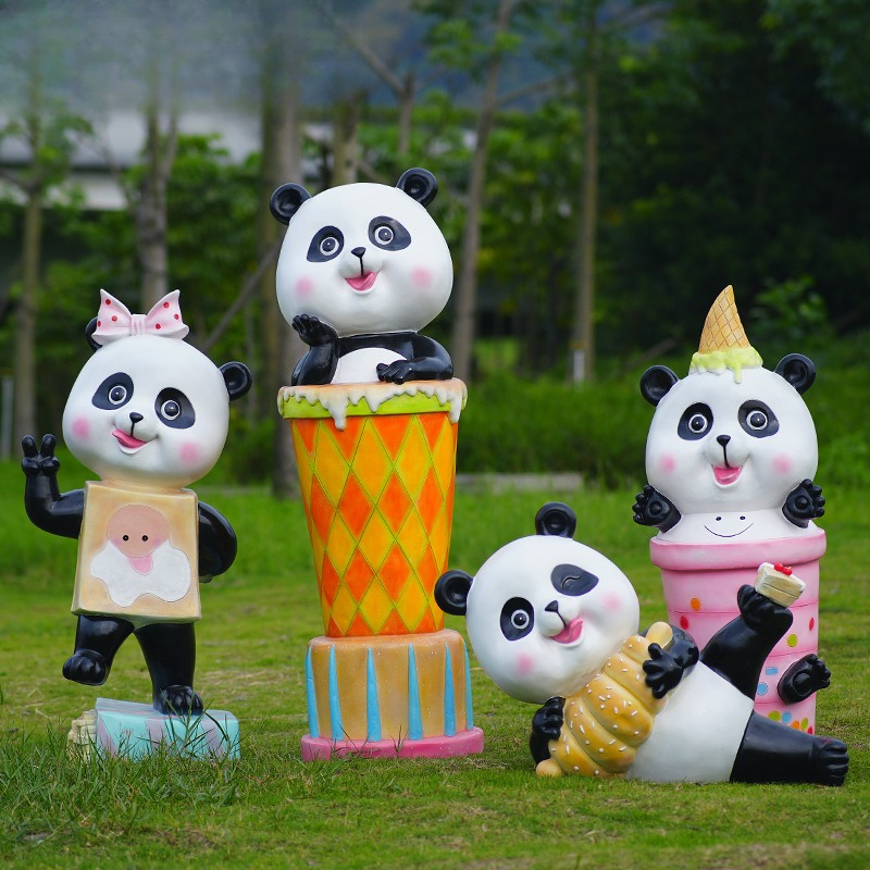 Cartoon panda ornament fibergl - Gardening Tools Cartoon reseña y precio