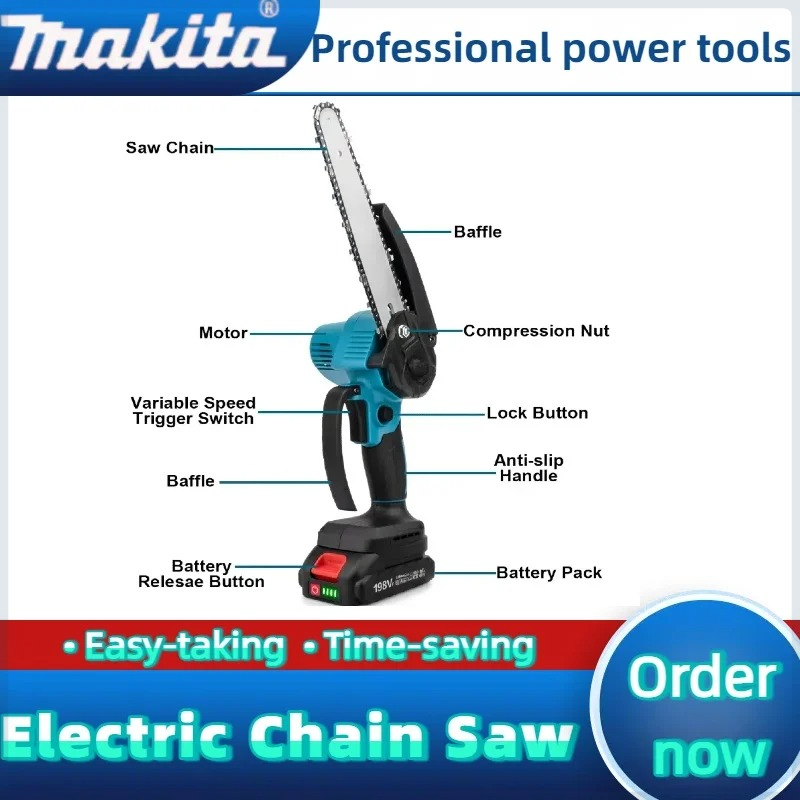 Makita 6inch Cordless chainsaw - Gardening Tools Battery Powered reseña y precio