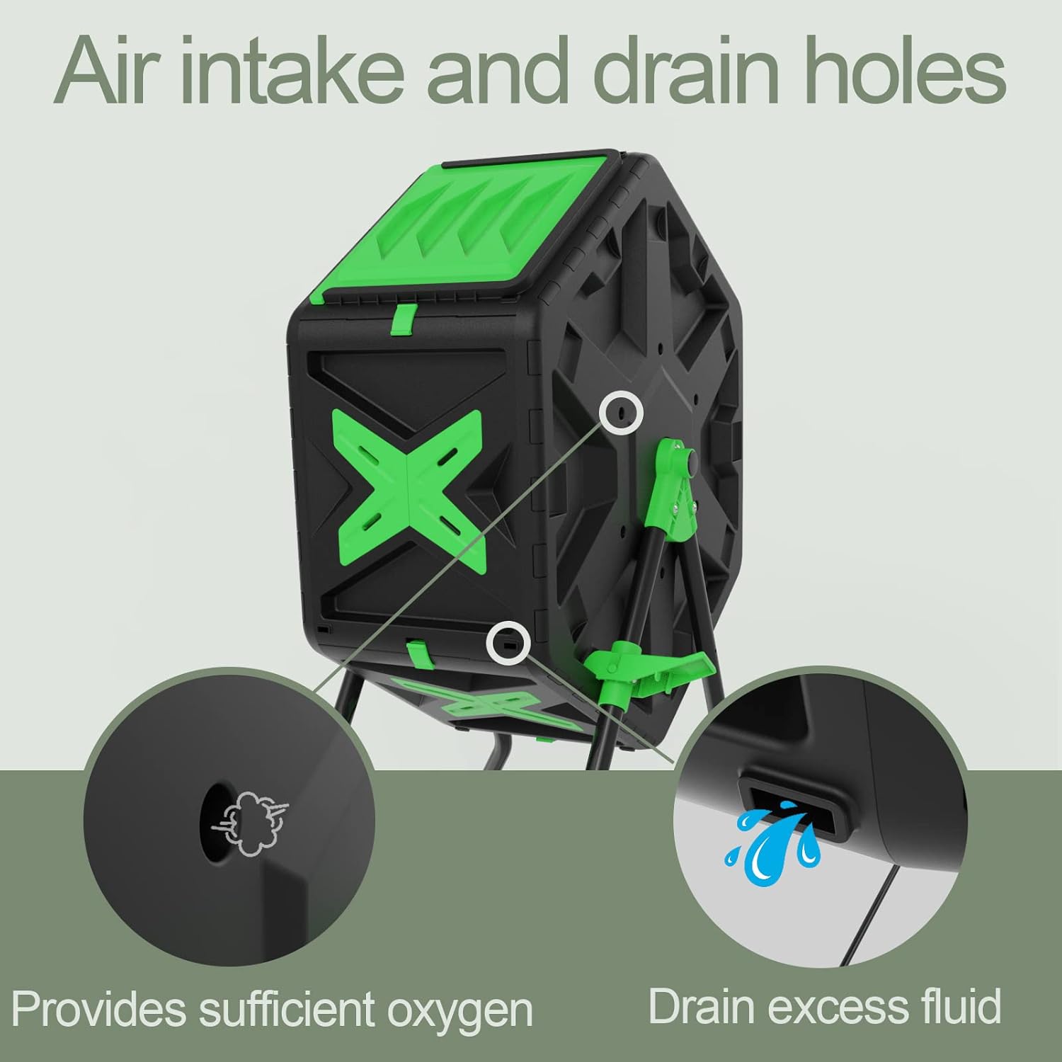 Lightweight Tumbling Compost B - Compost Bin reseña y precio