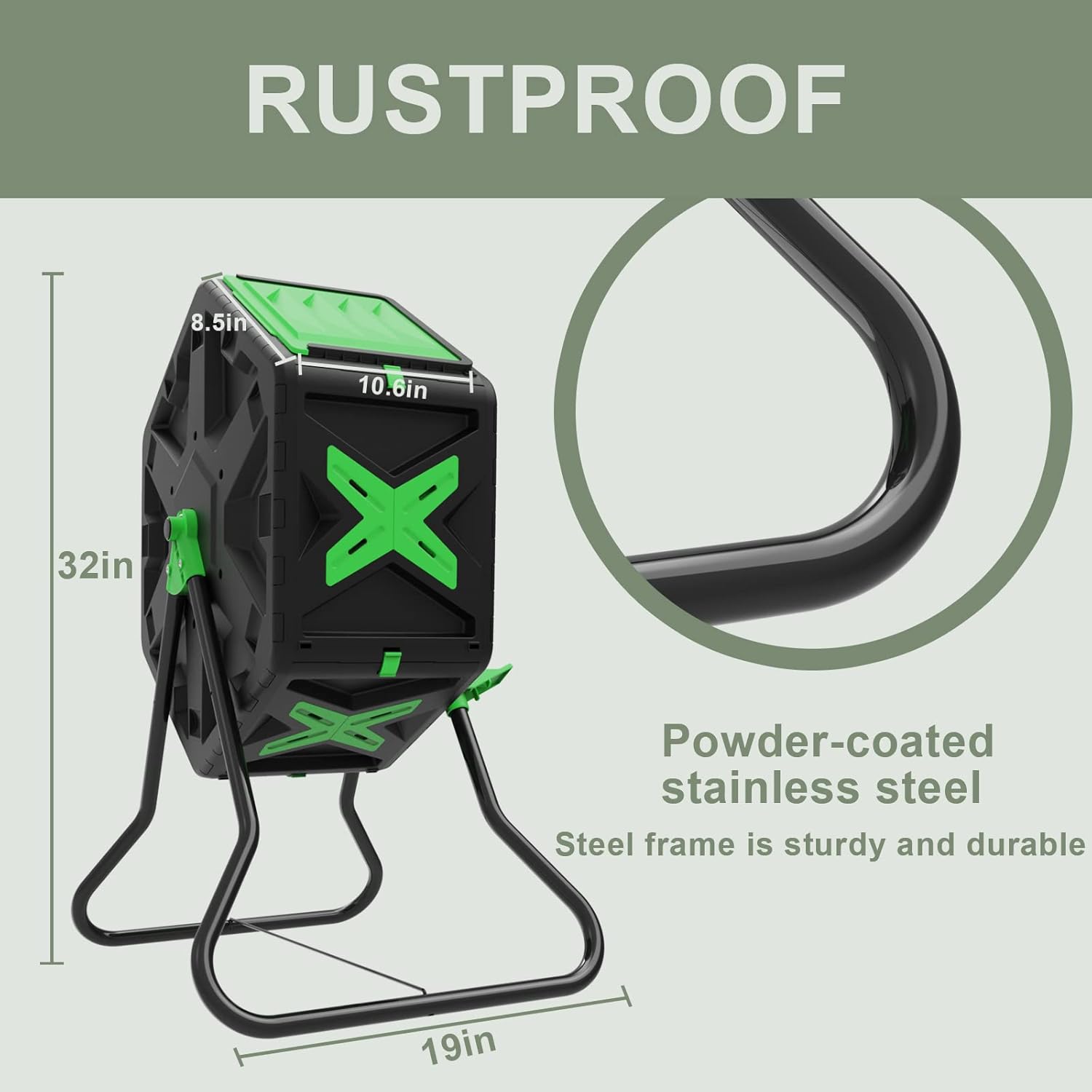 Lightweight Tumbling Compost B - Compost Bin reseña y precio