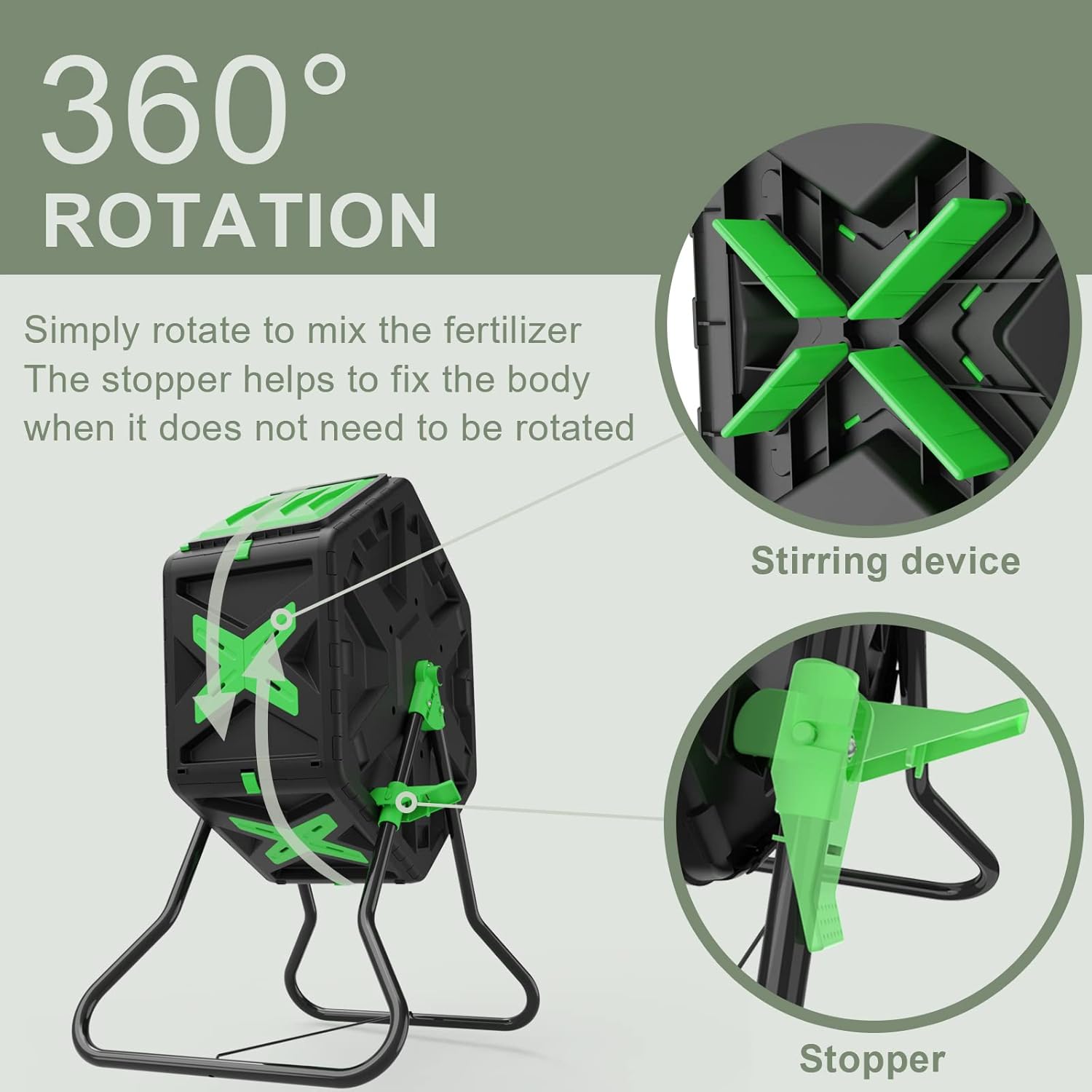 Lightweight Tumbling Compost B - Compost Bin reseña y precio