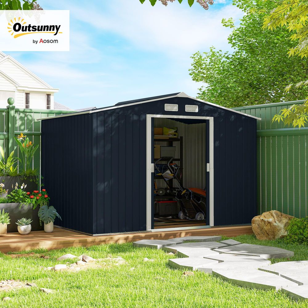 9 x 6 Outdoor Storage Shed, Ga - Gardening Tools B&M reseña y precio
