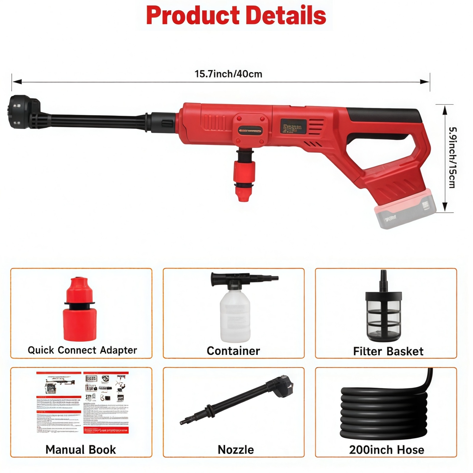Cordless Pressure Washer for M - Gardening Tools Battery Powered reseña y precio
