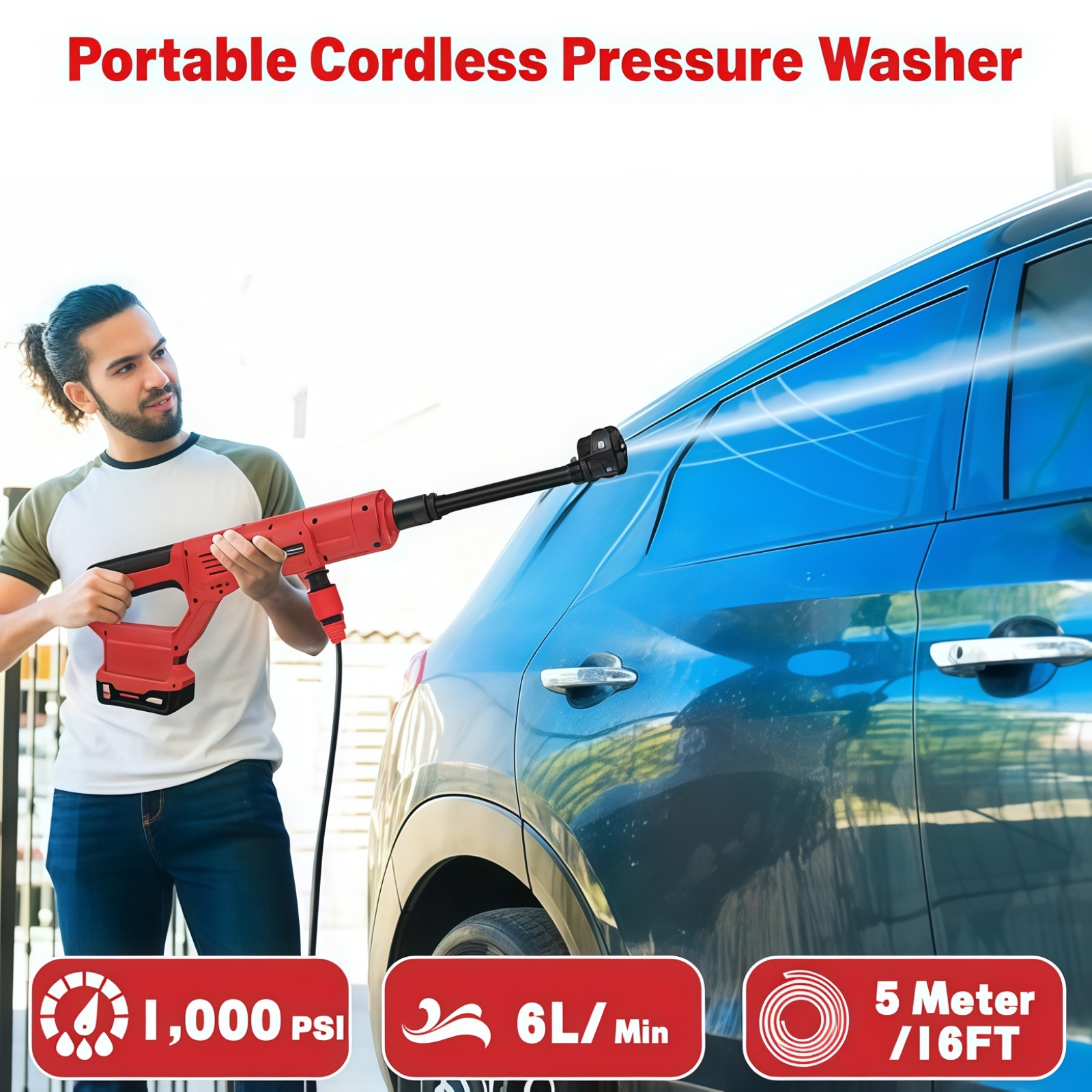 Cordless Pressure Washer for M - Gardening Tools Battery Powered reseña y precio