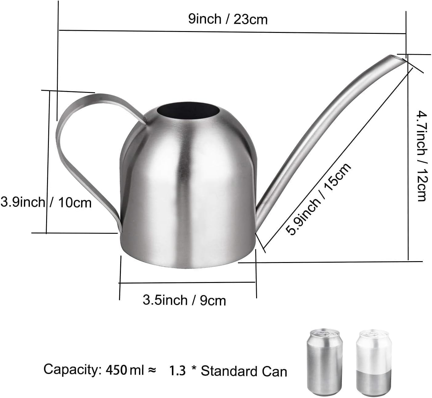 Stainless Steel Small Watering - Watering Can Long Spout reseña y precio