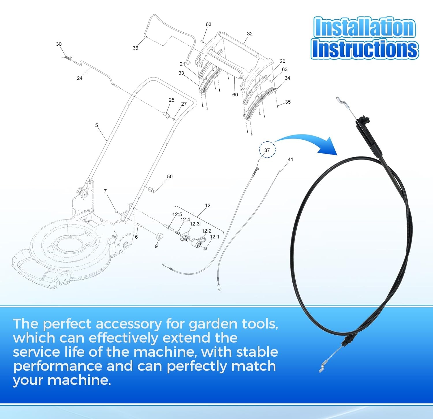 139-6594 PP B&S Brake Cable fo - Gardening Tools B&M reseña y precio