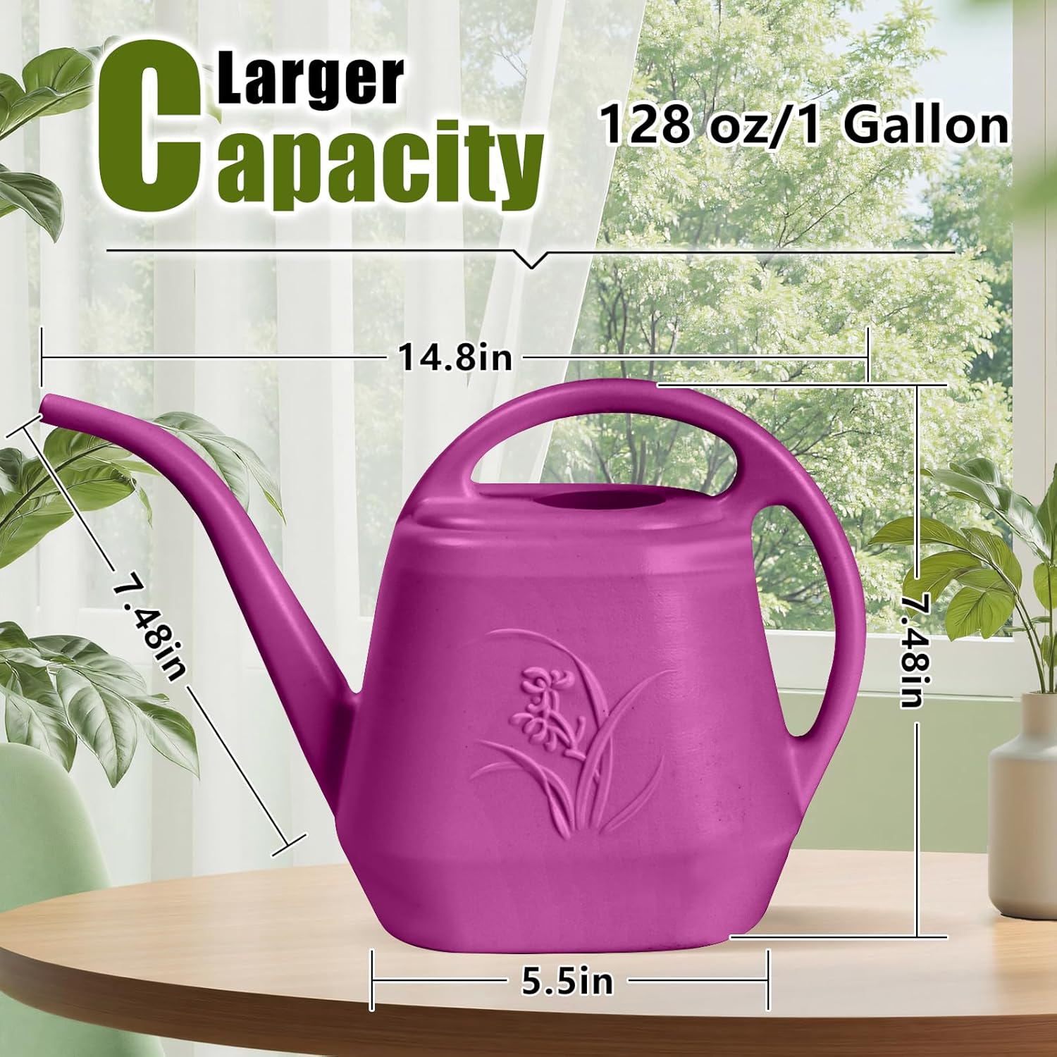 Plastic Watering Can 1 Gallon  - Watering Can Long Spout reseña y precio