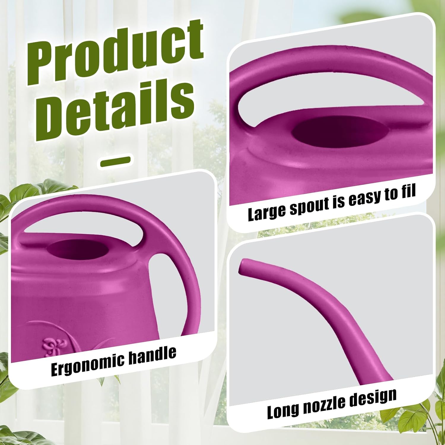 Plastic Watering Can 1 Gallon  - Watering Can Long Spout reseña y precio