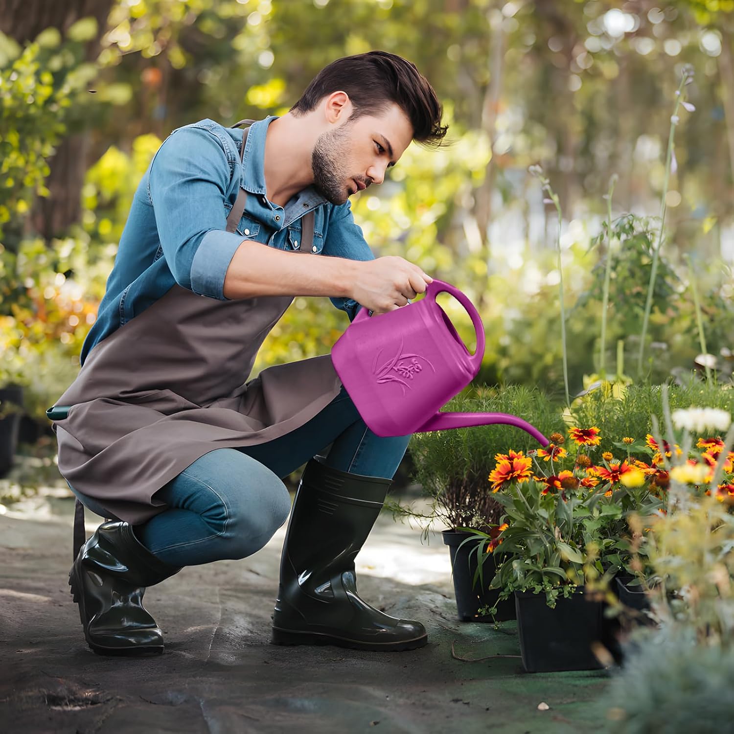 Plastic Watering Can 1 Gallon  - Watering Can Long Spout reseña y precio