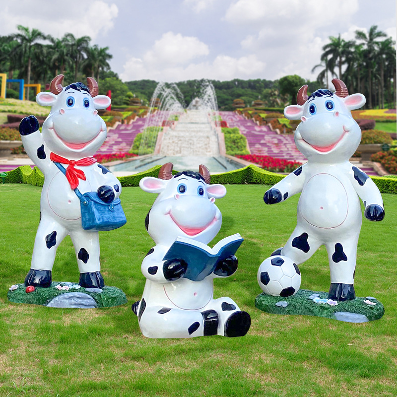 Outdoor, cartoon, cow sculptur - Gardening Tools Cartoon reseña y precio