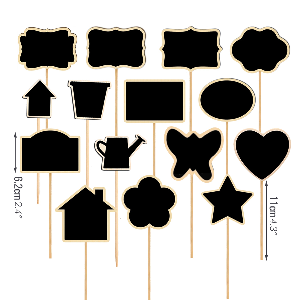 10PCS Wood Mini Chalkboard Sig - Plant Label Tags reseña y precio