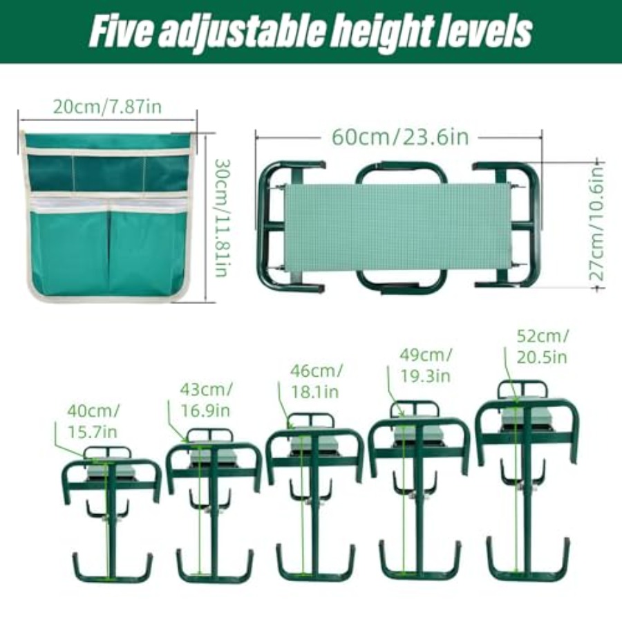 Adjustable Garden Kneeler and  - Gardening Tools Heavy Duty reseña y precio