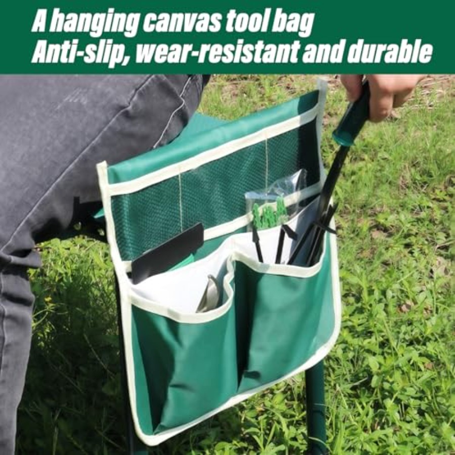 Adjustable Garden Kneeler and  - Gardening Tools Heavy Duty reseña y precio