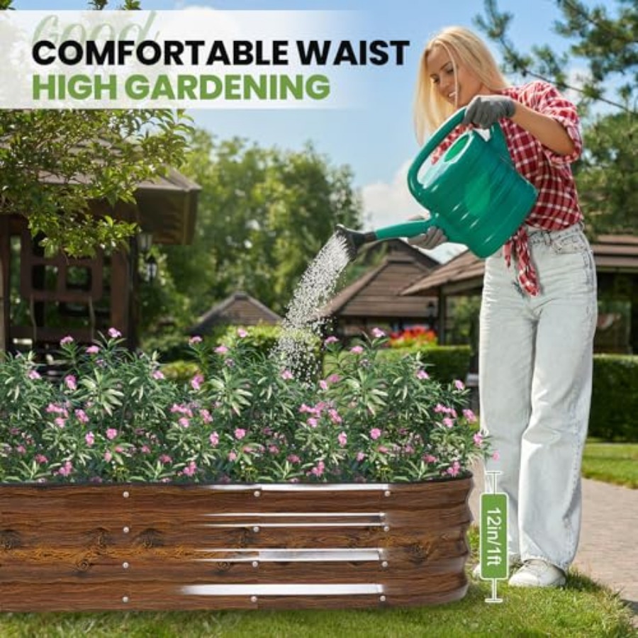 Raised Garden Beds - 8x2x1ft G - Gardening Tools B&M reseña y precio