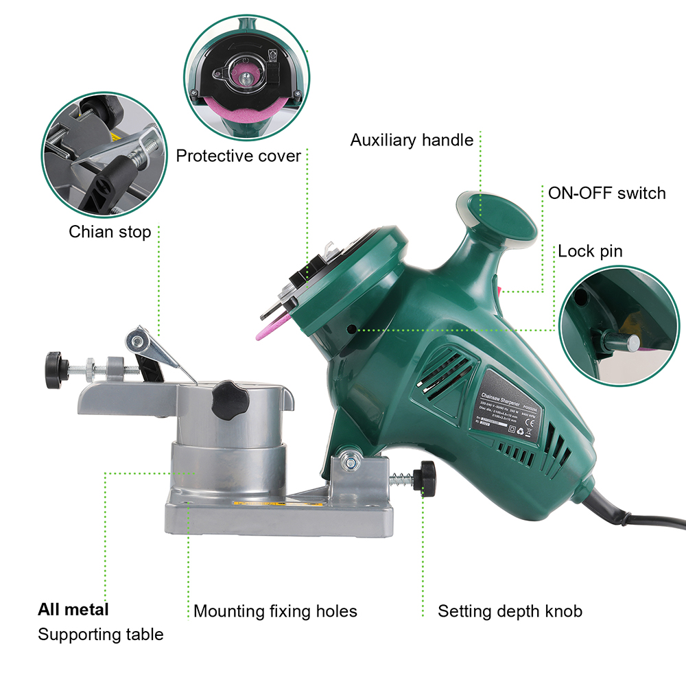 POSENPRO 250W ChainSaw Sharpen - Gardening Tools Electric reseña y precio