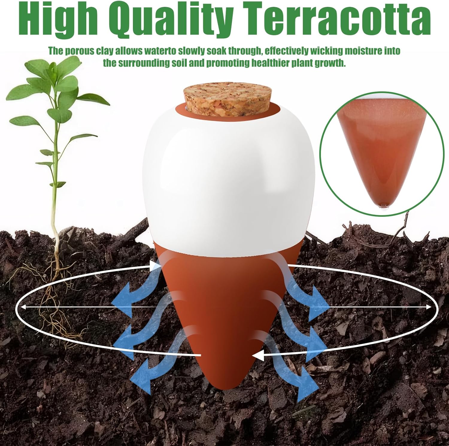 Terracotta Watering Spikes,Sel - Root Watering Spike reseña y precio