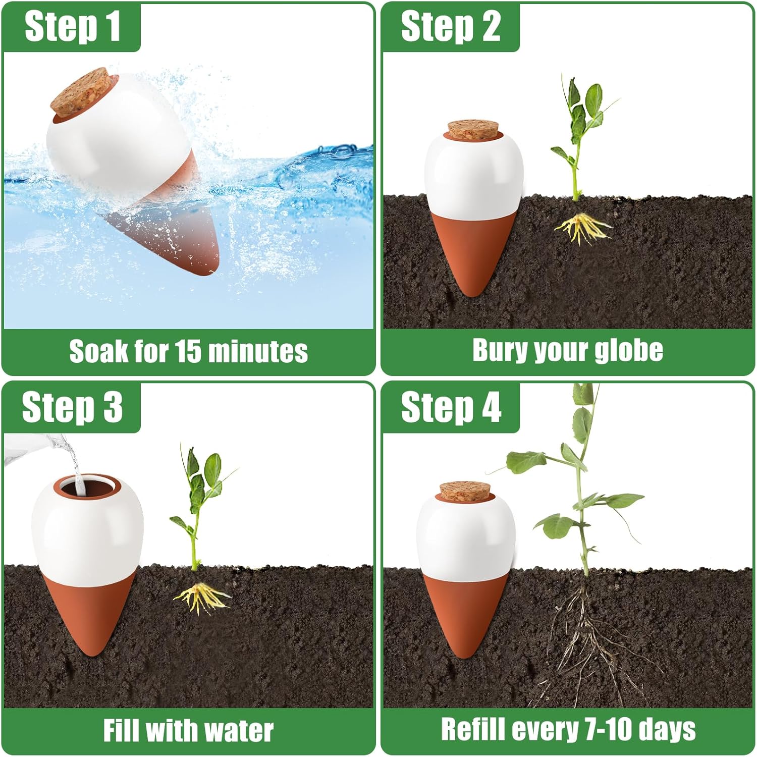 Terracotta Watering Spikes,Sel - Root Watering Spike reseña y precio