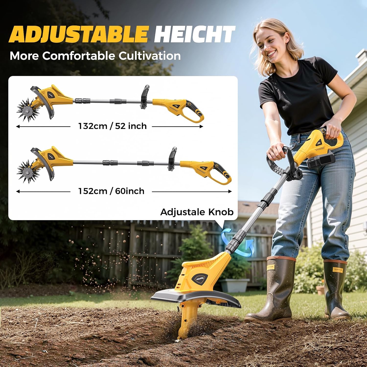 Cordless Tiller Cultivator Com - Gardening Tools Electric reseña y precio