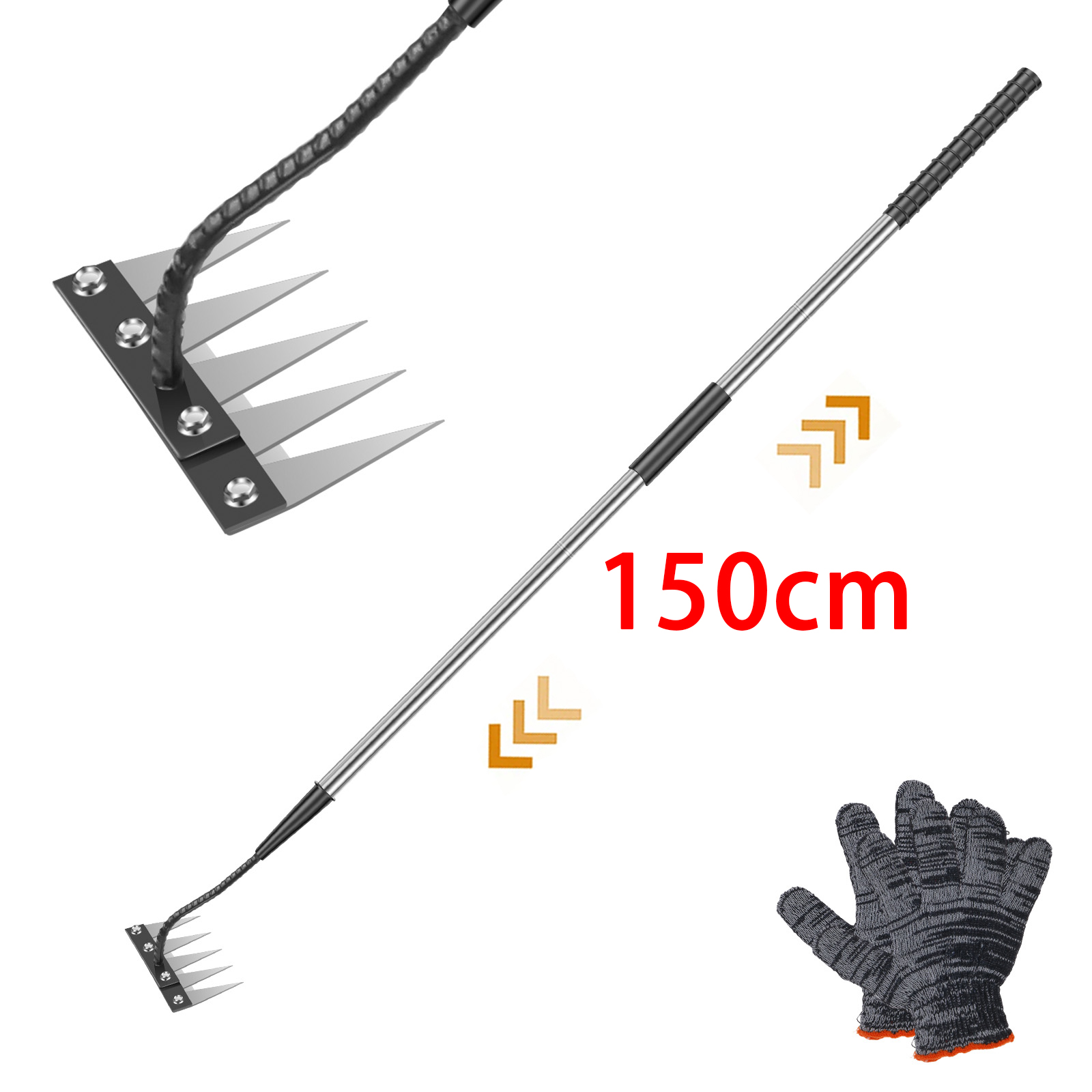 5 Teeth Stainless Steel Weedin - Gardening Tools Long reseña y precio