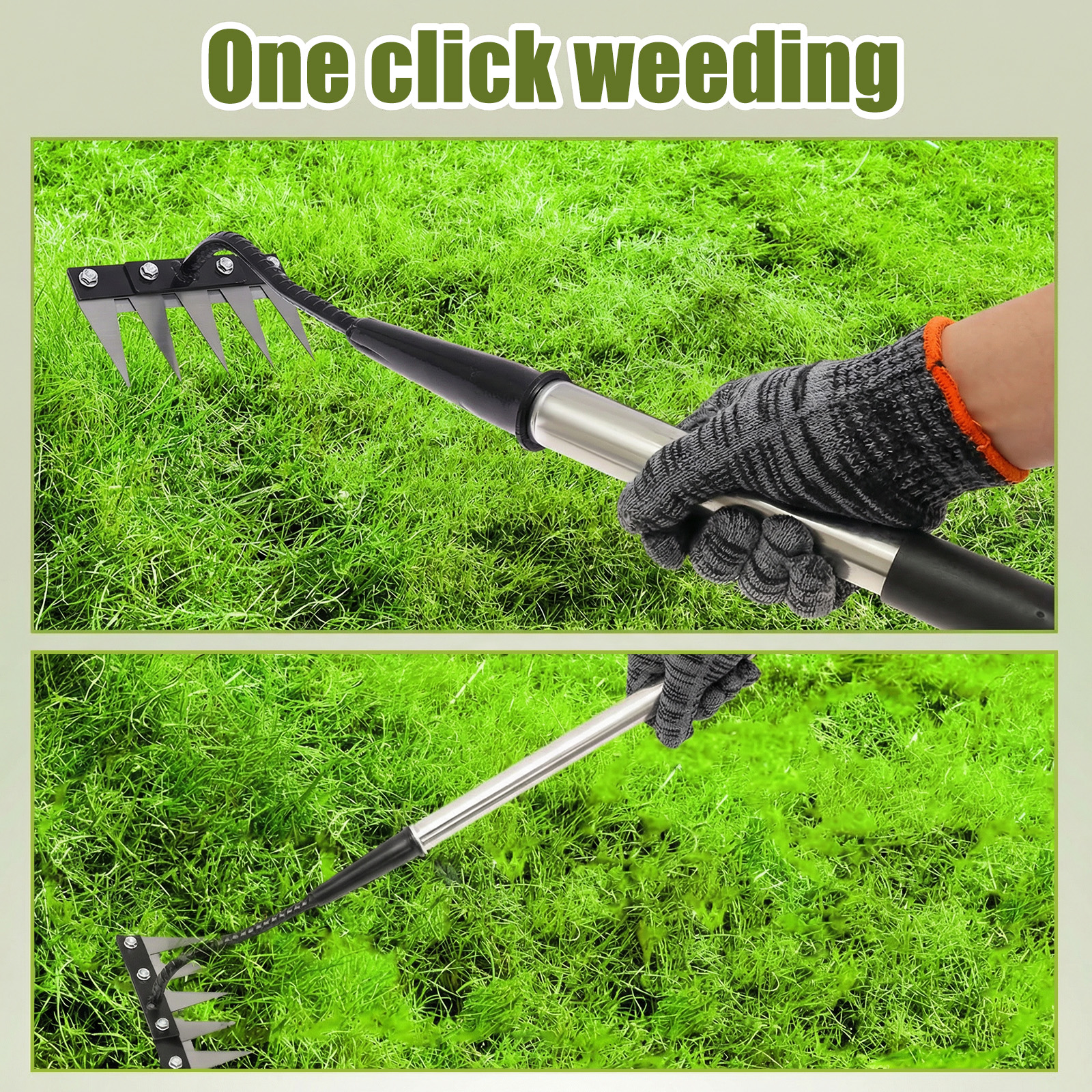 5 Teeth Stainless Steel Weedin - Gardening Tools Long reseña y precio