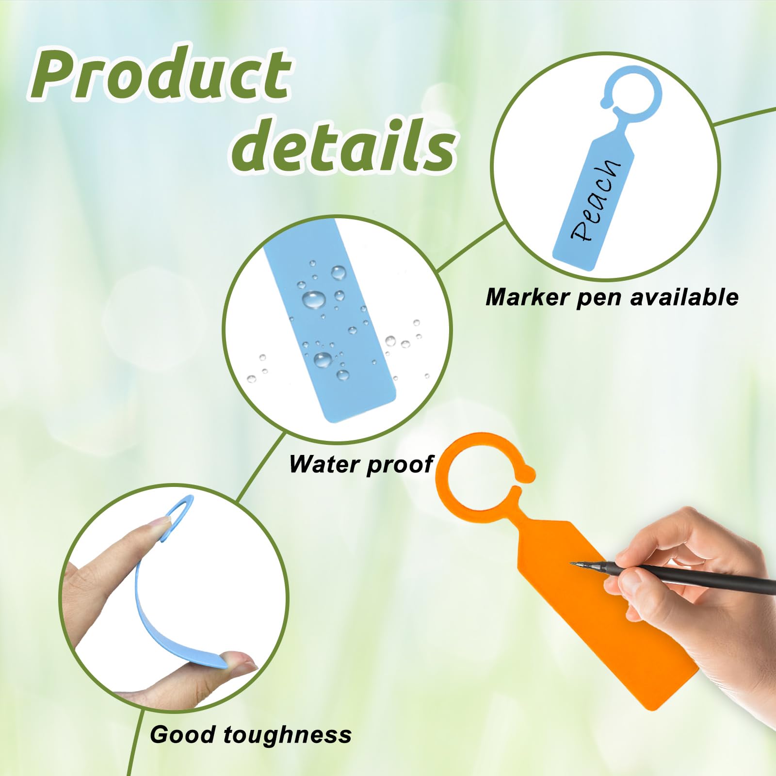 100PCS 10.7x2.3CM Plastic Gard - Plant Label Tags reseña y precio