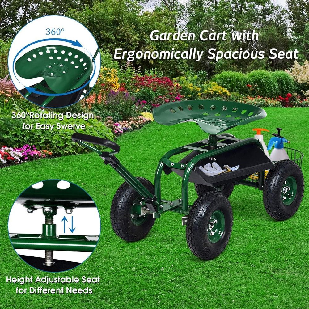 Garden Cart with Seat, Gardeni - Gardening Tools B&M reseña y precio