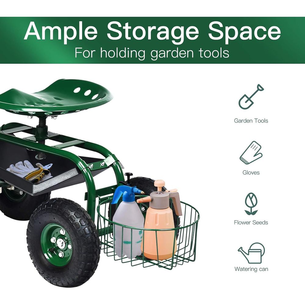 Garden Cart with Seat, Gardeni - Gardening Tools B&M reseña y precio