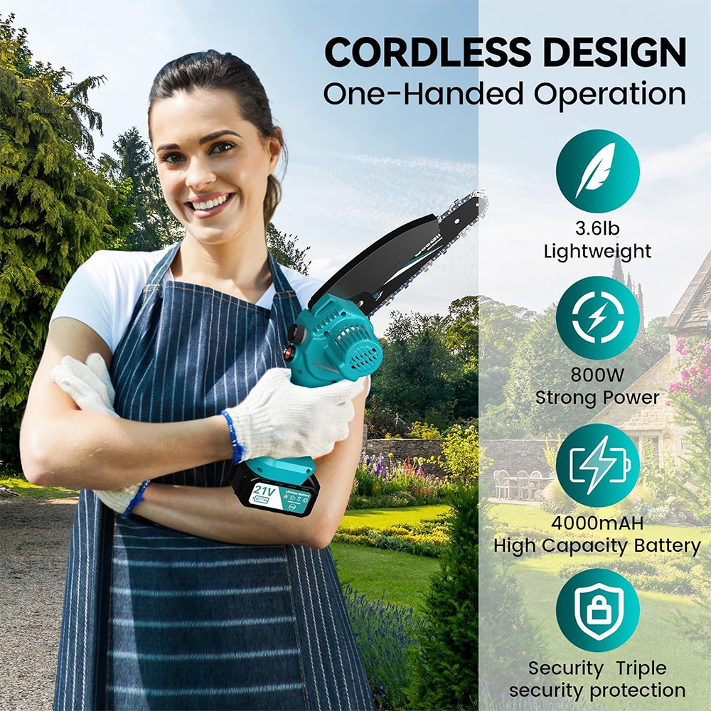 SEESII 8'' Mini Cordless Chain - Gardening Tools Battery Powered reseña y precio