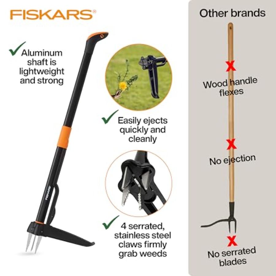 Fiskars 4-Claw Stand Up Weed P - Gardening Tools Long reseña y precio