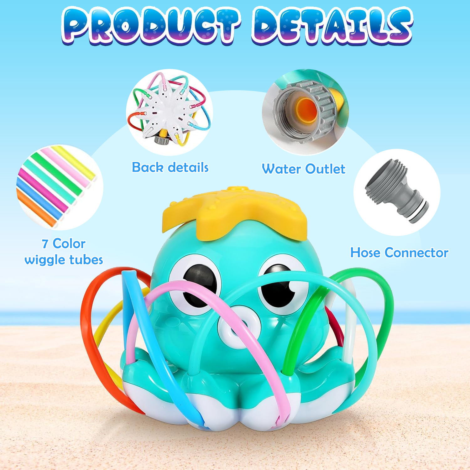 Octopus Sprinkler Water Spray  - Gardening Tools Cartoon reseña y precio