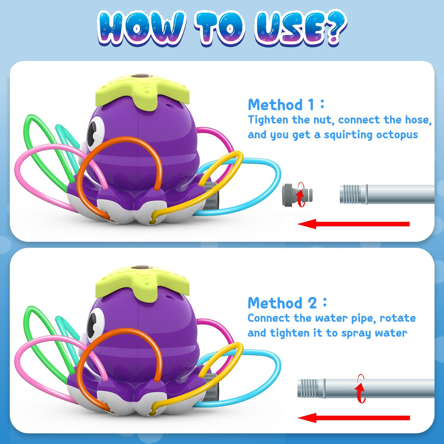 Octopus Sprinkler Water Spray  - Gardening Tools Cartoon reseña y precio