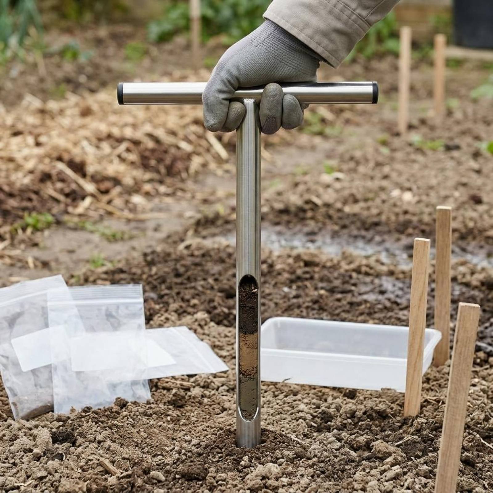 Stainless Steel Soil Sampler E - Gardening Tools Long reseña y precio