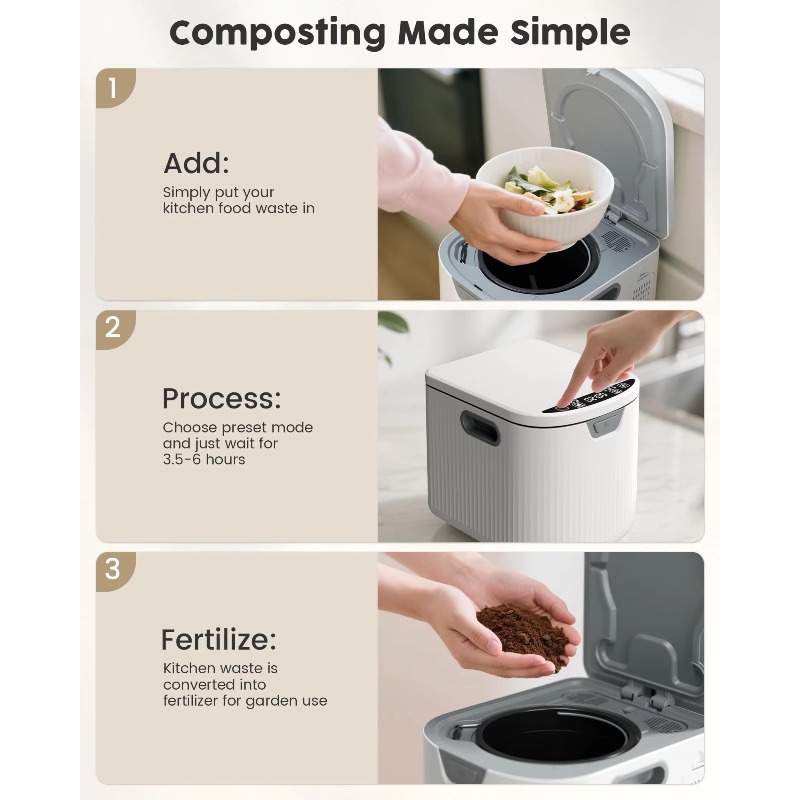 【2026】2.5L Odor-Free Indoor Co - Compost Bin reseña y precio