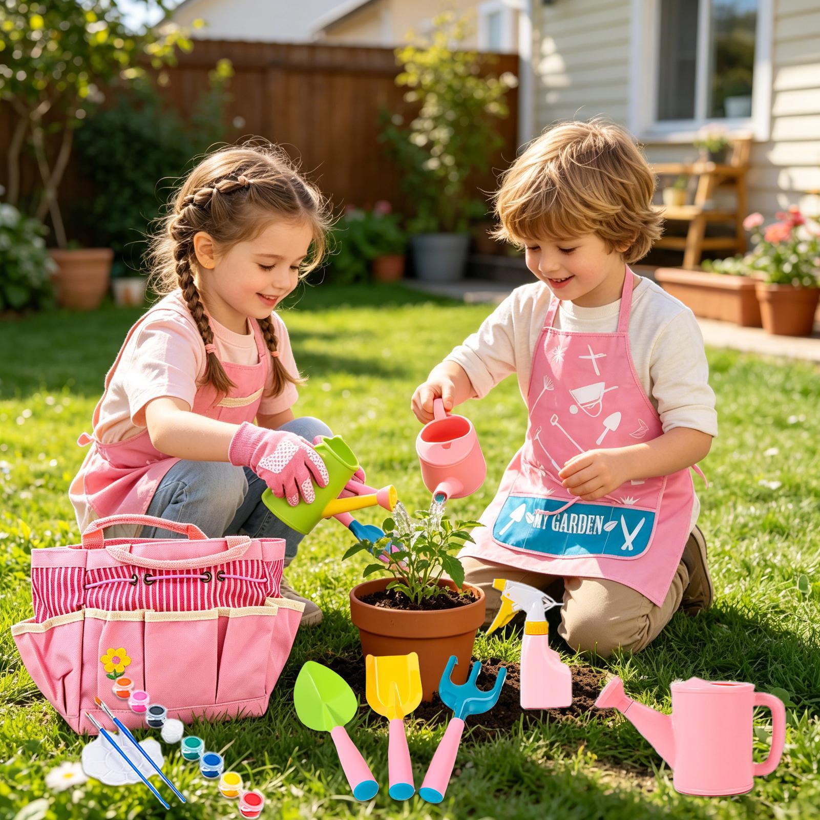 Kids Gardening Kit Watering Ca - Gardening Tools Kit For Kids reseña y precio