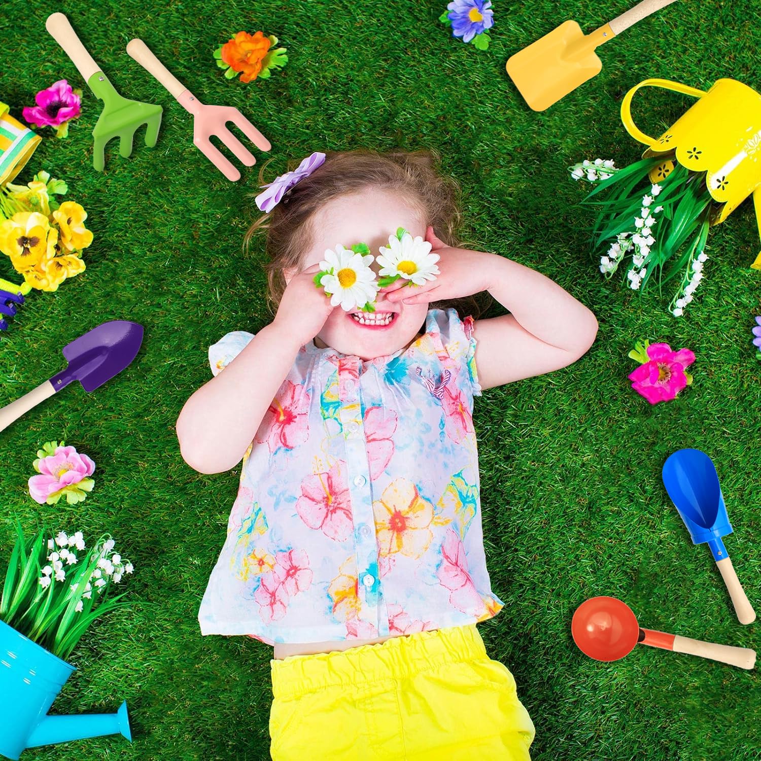 Colorful 6pcs Multifunctional  - Gardening Tools Kit For Kids reseña y precio