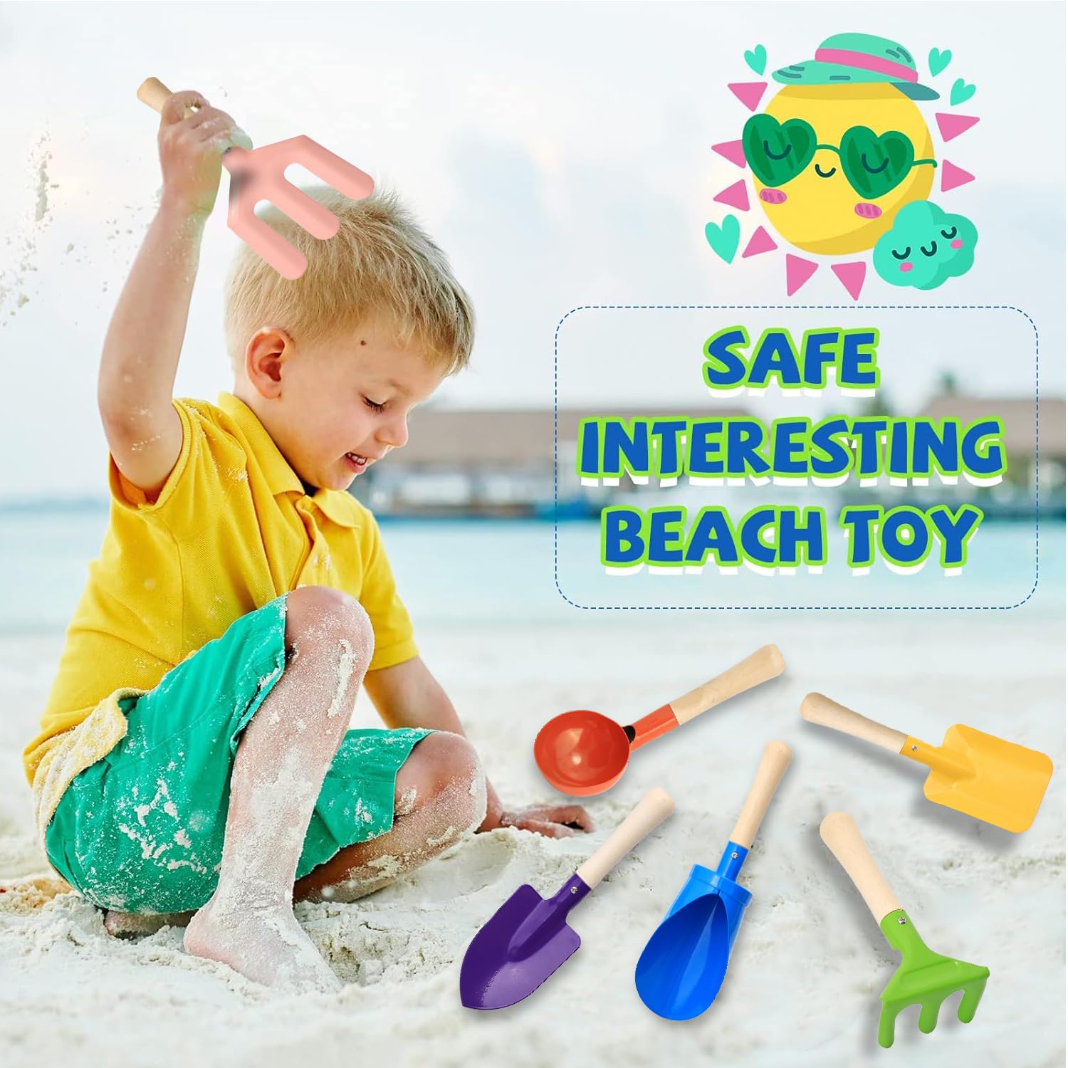 Colorful 6pcs Multifunctional  - Gardening Tools Kit For Kids reseña y precio
